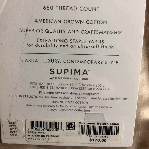 HOTEL COLLECTION QUEEN FLAT SHEET 680TC SAND - Picture 2 of 3